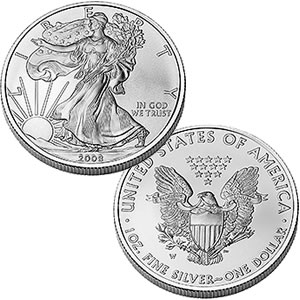2008 American Eagle One Ounce Silver Uncirculated Coin 2008 American Eagle One Ounce Silver Uncirculated Coin