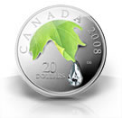 Crystal Raindrop $20 Silver Coin