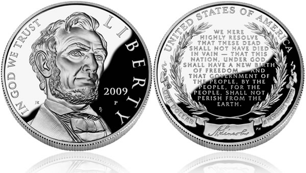 2009 Abraham Lincoln Silver Dollar Proof Coin