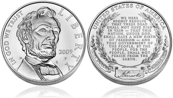 2009 Abraham Lincoln Silver Dollar Uncirculated Coin