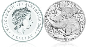 2009 Australian Koala 1oz Silver Coin