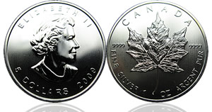 2009 Canadian Maple Leaf Silver Coin