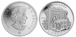 2009 Coal Mining Trade Canadian Silver Proof Coin