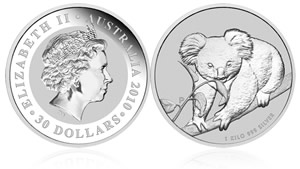 2010 Australian Koala Bullion Silver Coin