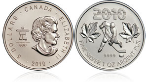 2010 Olympic Silver Maple Leaf Bullion Coin