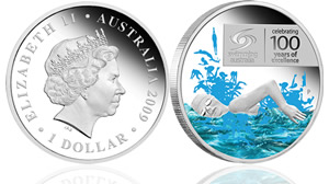 100 years of Swimming Excellence Silver Proof Coin