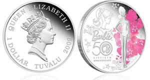 50th Anniversary Barbie 1oz Silver Proof Coin