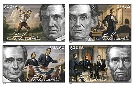 Lincoln Bicentennial First Class Commemorative 42-Cent Stamps
