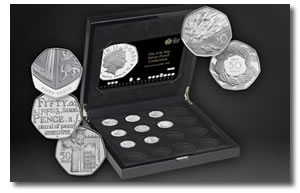 UK 40th Anniversary 50p Silver Proof Collection