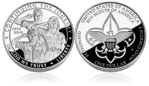 2010 Boy Scouts of America Silver Dollar Proof