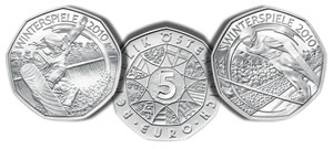 Austrian Mint 2010 Winter Olympic Silver Coins