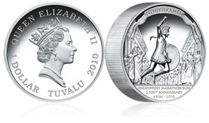 Pheidippides' Marathon Run 2,500th Anniversary Silver Proof Coin
