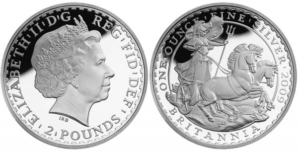2009 UK Britannia Silver Proof Coin 