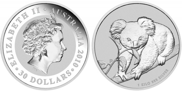 2010 Australian Koala Bullion Silver Coin
