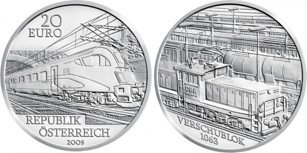 Austria Railway of the Future Silver Coin - Click to Enlarge