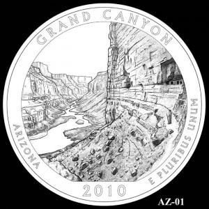 Grand Canyon National Park Coin Design Candidate AZ-01 - Click to Enlarge