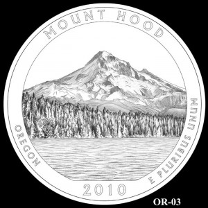 Mount Hood National Forest Site Coin Design Candidate OR-03 - Click to Enlarge