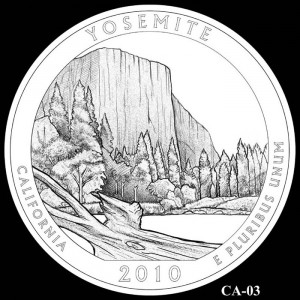 Yosemite National Park Coin Design Candidate CA-03 - Click to Enlarge