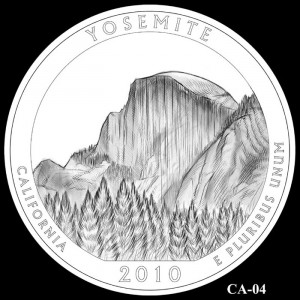 Yosemite National Park Coin Design Candidate CA-04 - Click to Enlarge