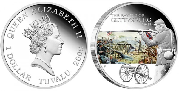 1863 Battle of Gettysburg Silver Coin - Click to Enlarge