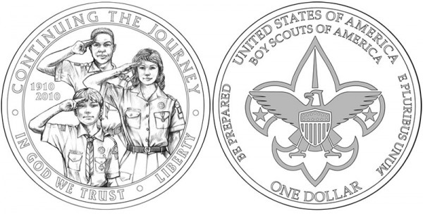 2010 Boy Scouts Silver Dollar Designs - Click to Enlarge