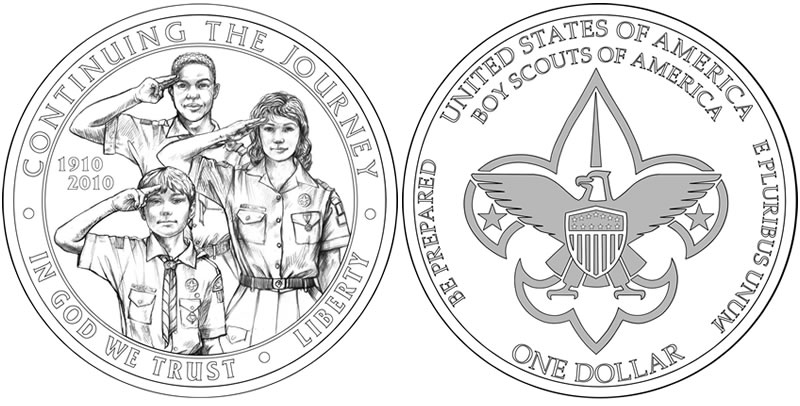 boy scouts background. 2010 Boy Scouts Silver Dollar