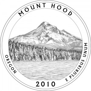 Mt. Hood National Park Silver Coin Design - Click to Enlarge