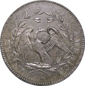 1794 Flowing Hair silver dollar reverse