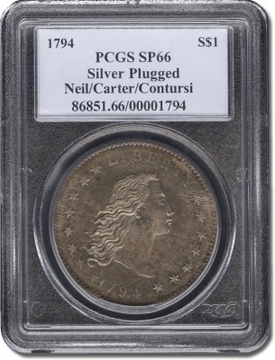 1794 Flowing Hair silver in dollar