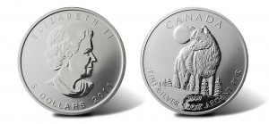 2011 Silver Wolf Canadian Coin