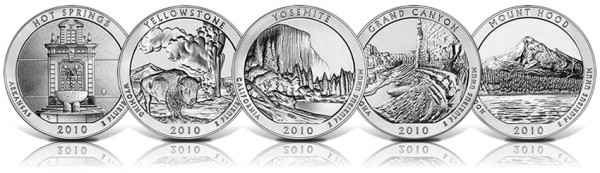 5-Ounce 2010 America the Beautiful Silver Bullion Coins