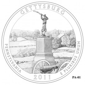 Gettysburg Silver Bullion Coin Design Candidate PA-01