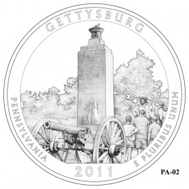 Gettysburg Silver Bullion Coin Design Candidate PA-02