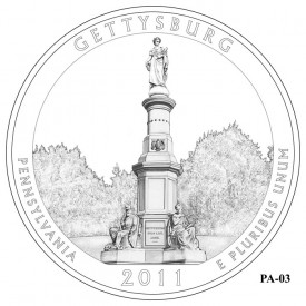 Gettysburg Silver Bullion Coin Design Candidate PA-03