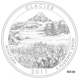 Glacier Silver Bullion Coin Design Candidate MT-01