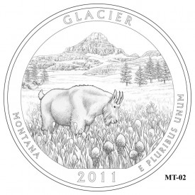 Glacier Silver Bullion Coin Design Candidate MT-02