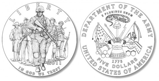 2011 Army $5 Dollar Commemorative Coin Designs
