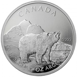 2011 Canadian Grizzly Silver Coin