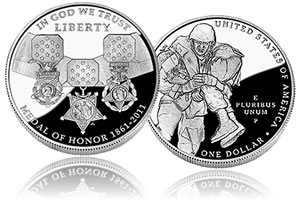 2011 Medal of Honor Silver Dollar Commemorative Coin