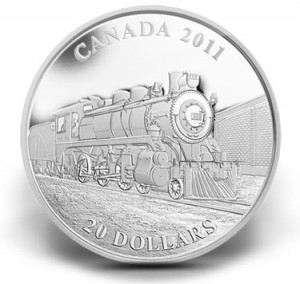 Canadian $20 D-10 Locomotive Silver Coin