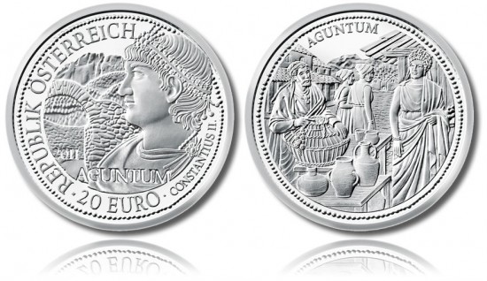 Austrian 2011 Aguntum Silver Coin
