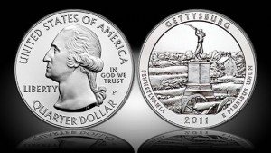 2011-P Gettysburg 5 Ounce Silver Uncirculated Coin
