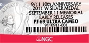 New NGC Label for 9-11 Silver Medals