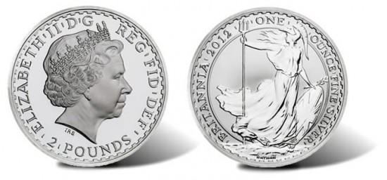 2012 Britannia Silver Bullion coin