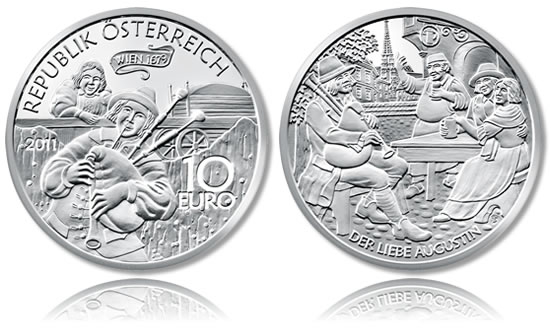 Legends of Austria Du Lieber Augustin Silver Coin