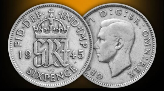 Image result for old coins Sixpence