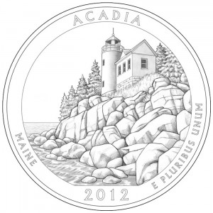Acadia National Park Silver Coin Design