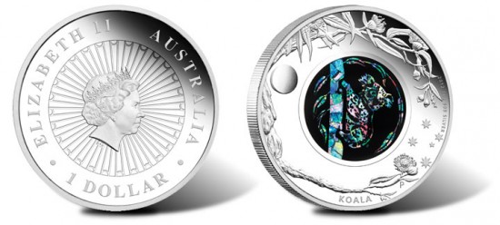 2012 Australian Opal Koala Silver Coin