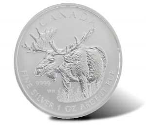 2012 Canadian Moose Silver Coin