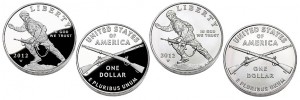Proof and Uncirculated 2012 Infantry Soldier Silver Dollar Commemorative Coins